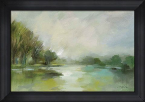 Framed Lakeside Fog Print