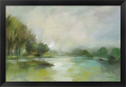 Framed Lakeside Fog Print