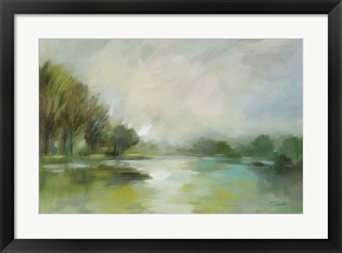 Framed Lakeside Fog Print