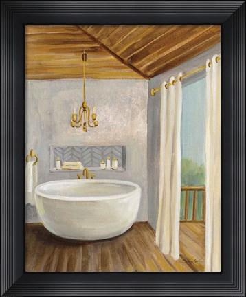 Framed Attic Bathroom II Print