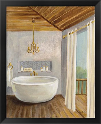 Framed Attic Bathroom II Print