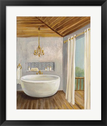 Framed Attic Bathroom II Print