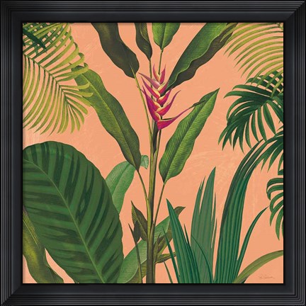 Framed Dramatic Tropical II Boho Print