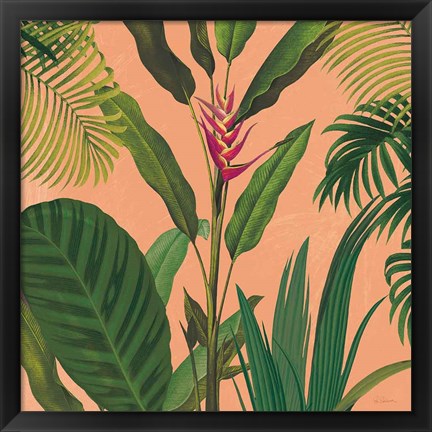 Framed Dramatic Tropical II Boho Print