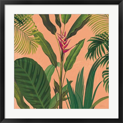 Framed Dramatic Tropical II Boho Print