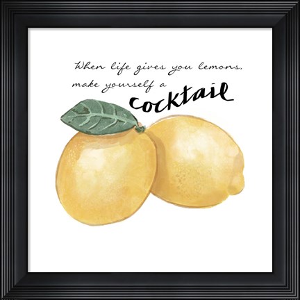 Framed Citrus Limon Sentiment III Print