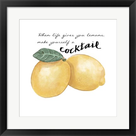 Framed Citrus Limon Sentiment III Print