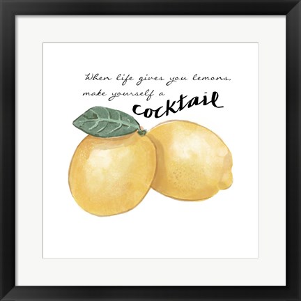 Framed Citrus Limon Sentiment III Print