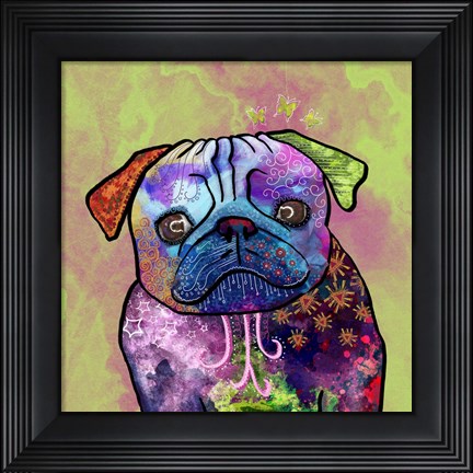 Framed Colorful Pets III Print