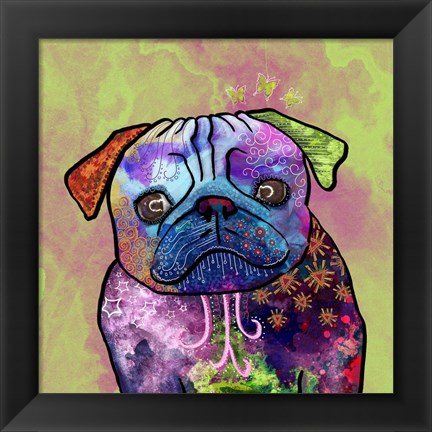 Framed Colorful Pets III Print