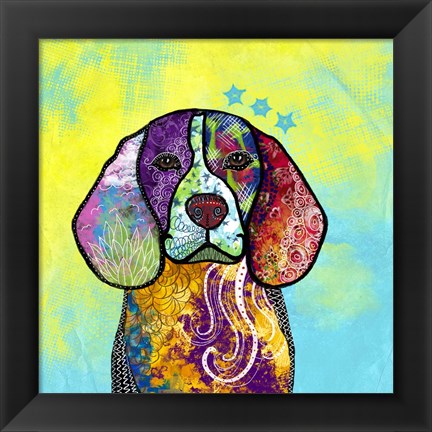 Framed Colorful Pets V Print