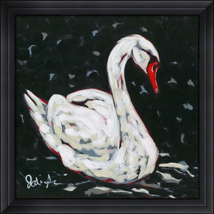 Framed White Swan Print