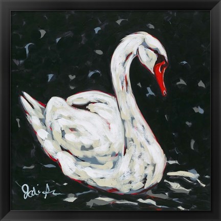 Framed White Swan Print