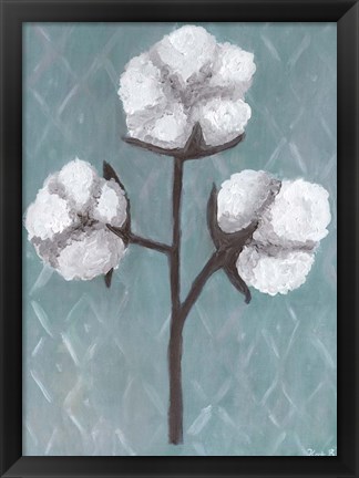 Framed Cotton Stalks II Print