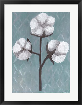 Framed Cotton Stalks II Print