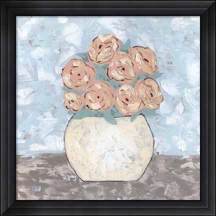 Framed Sketchy Floral Vase Print