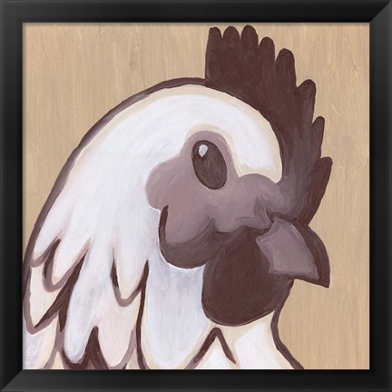 Framed Paint Hen Print