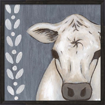 Framed Paint Splotch Cow Print