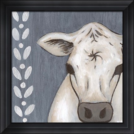 Framed Paint Splotch Cow Print