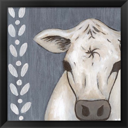 Framed Paint Splotch Cow Print