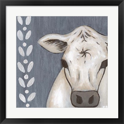 Framed Paint Splotch Cow Print