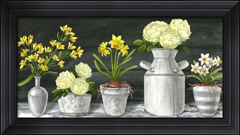 Framed Farmhouse Garden panel Print