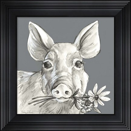 Framed Pig Print