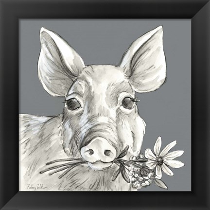 Framed Pig Print