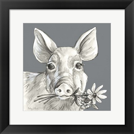 Framed Pig Print