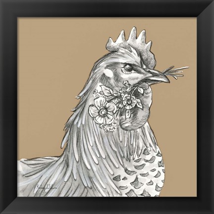 Framed Rooster Print