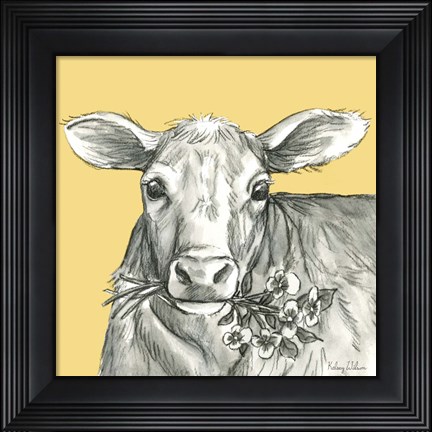 Framed Cow 2 Print