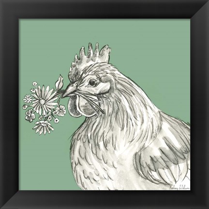 Framed Hen Print