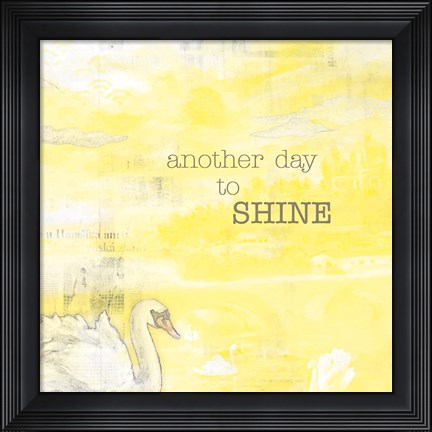 Framed Textured Sentiment Yellow I Print