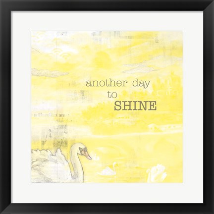 Framed Textured Sentiment Yellow I Print