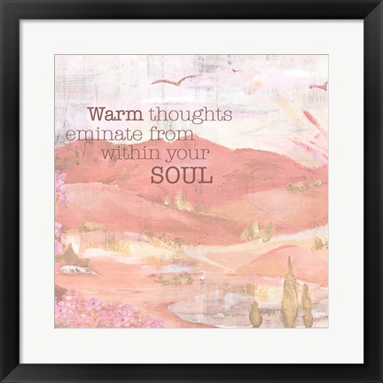 Framed Textured Sentiment Landscape I Print