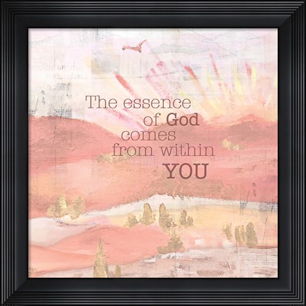 Framed Textured Sentiment Landscape II Print