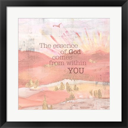 Framed Textured Sentiment Landscape II Print