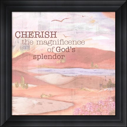 Framed Textured Sentiment Landscape III Print