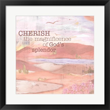 Framed Textured Sentiment Landscape III Print