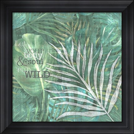Framed Textured Sentiment Tropic II Print