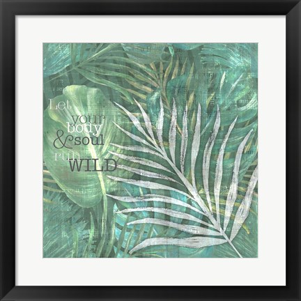 Framed Textured Sentiment Tropic II Print