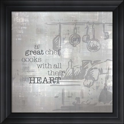 Framed Textured Sentiment Kitchen I Print