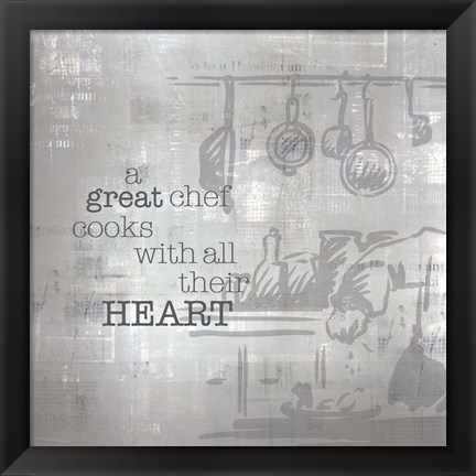 Framed Textured Sentiment Kitchen I Print