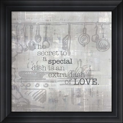 Framed Textured Sentiment Kitchen II Print
