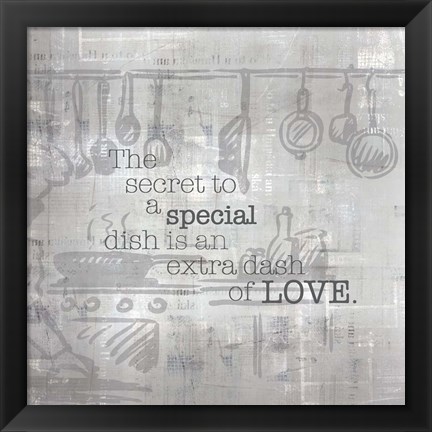 Framed Textured Sentiment Kitchen II Print