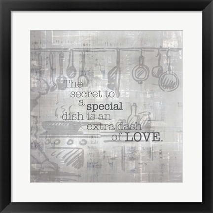 Framed Textured Sentiment Kitchen II Print
