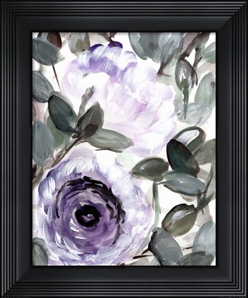 Framed Farmhouse Bush Purple I Print
