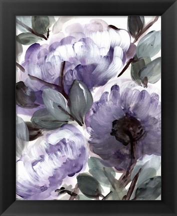 Framed Farmhouse Bush Purple II Print