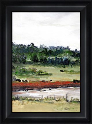 Framed Farmhouse Fields I Print