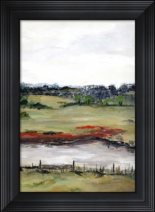 Framed Farmhouse Fields II Print